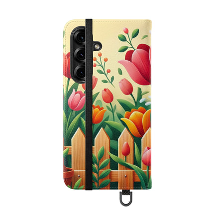 🌷🐦 The Little Garden Tender Flip Case – Sunshine, Care & Storybook Charm