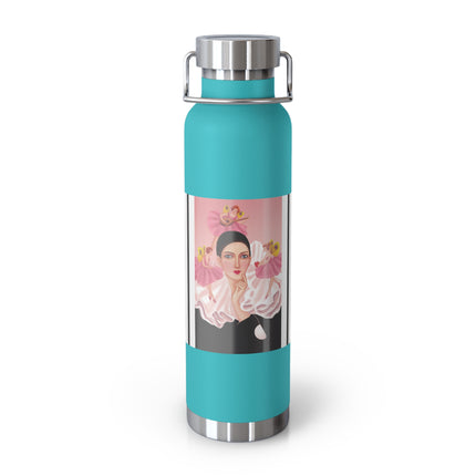 Pierrot & Fairies Dressed in Pink by Sofia Chiostri Copper Vacuum Insulated Bottle, 22oz