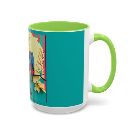 Curious Crow Colorful Mugs (11oz, 15oz)