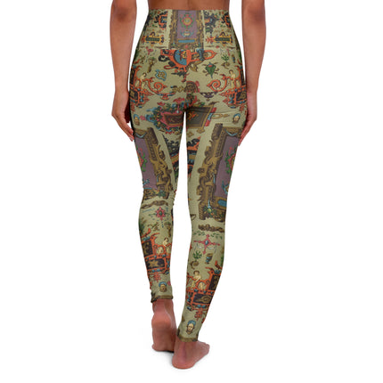 XVI et XVII Siecle 2 by Émile Prisse d'Avennes High Waisted Yoga Leggings (AOP)