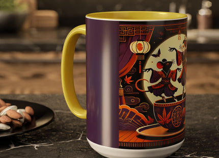 Theatrical Halloween Mice on Teacup Colorful Mugs (11oz, 15oz)