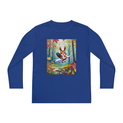 Acorn Aviator Youth Long Sleeve Competitor Tee – Woodland Flight & Whimsical Adventure