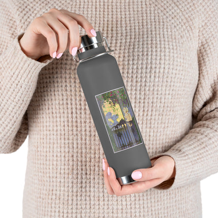 Whispers of Love: A Vintage Art Deco Fairytale Copper Vacuum Insulated Bottle, 22oz
