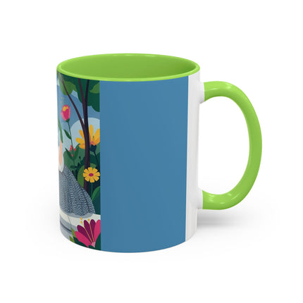 The Lady Of The Secret Garden Colorful Mugs – Art Deco Botanical Elegance