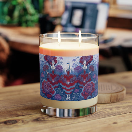 🎭🌺 The Enchanted Garden Masquerade Trio Scented Candle – Art Deco Floral Elegance