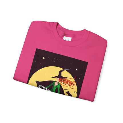 A Witch’s Moonlit Flight Unisex Heavy Blend™ Crewneck Sweatshirt