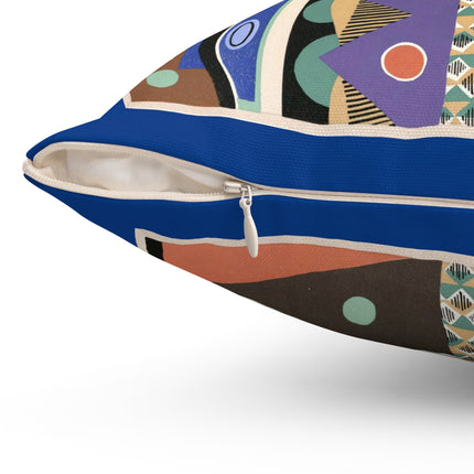 Collection decors et couleurs Pl.03 by Georges Valmiers Spun Polyester Square Pillow