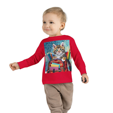 Whiskered Wanderings Toddler Long Sleeve Tee