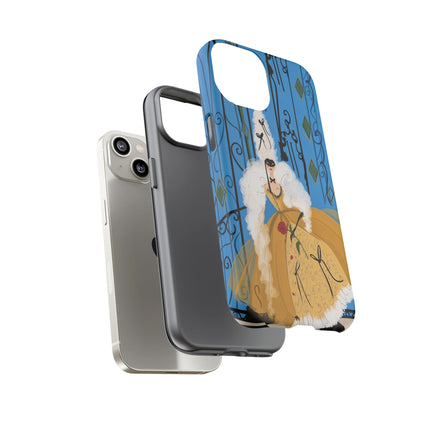 🎭🌹 The Lady At The Masquerade Gates Phone Case – Art Deco Fashion Illustration