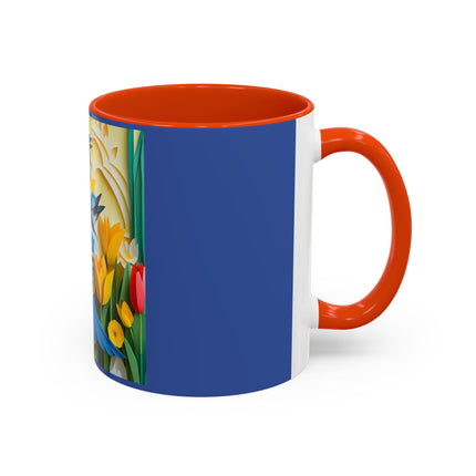 Blue Jays in a Spring Garden Colorful Mugs (11oz, 15oz)