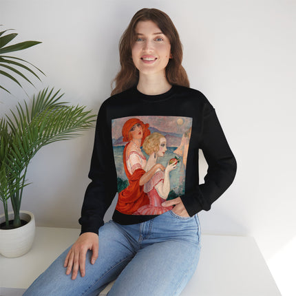 Sur la Route d'Anacapri by Gerda Wegener Heavy Blend™ Crewneck Sweatshirt