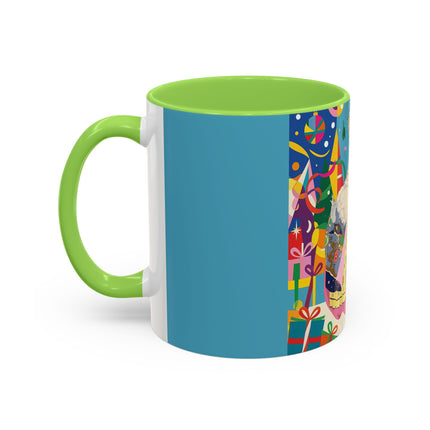 🎀✨ The Christmas Court Of Joy Colorful Mug – Art Deco Holiday Fantasy