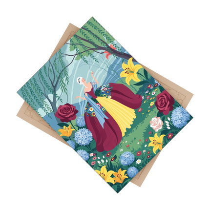🌹🌿 The Willow Garden Promenade Ceramic Tile – Art Deco Floral Elegance