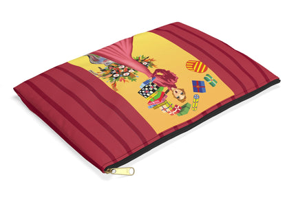 Elegant Holiday Woman with Gifts Accessory Pouch