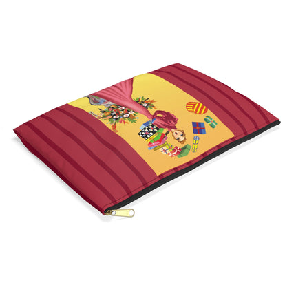 Elegant Holiday Woman with Gifts Accessory Pouch