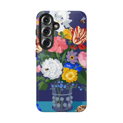 Midnight Floral Bouquet Phone Case – Vibrant Blooms & Enchanted Garden