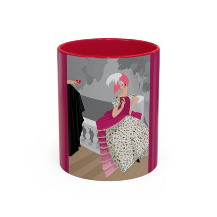 The Red Bird Colorful Mugs – Gentle Storybook Charm & Elegant Whimsy