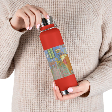 The Bedroom by Vincent van Gogh Copper Vacuum Insulated Bottle, 22oz
