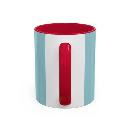 The Lady Of The Coral Parasol Colorful Mugs – Art Deco Coastal Elegance
