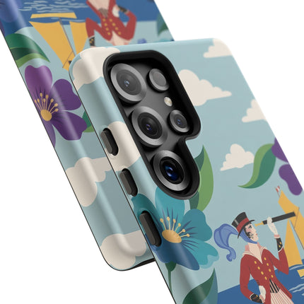 🌊🔭 The Lady Of The Seaside Lookout Phone Case – Art Deco Nautical Adventure