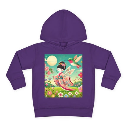 Geisha Fairy and the Hummingbird Blossom Toddler Pullover Fleece Hoodie