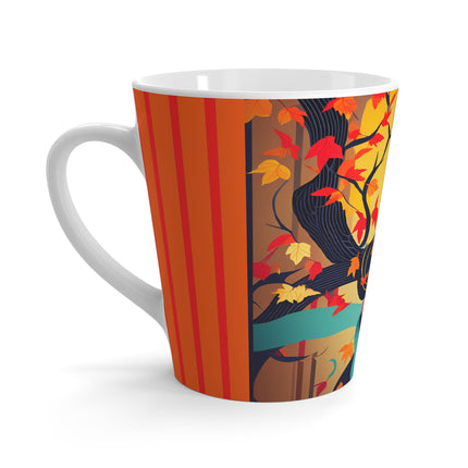Black Cat in Kimono Latte Mug