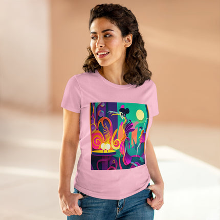 Dance of the Skeleton Ballerinas Women's Midweight Cotton Tee