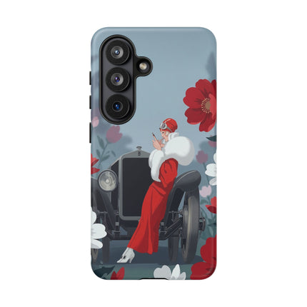 🚗🌺 The Lady Of The Grand Touring Car Phone Case – Art Deco Motoring Elegance