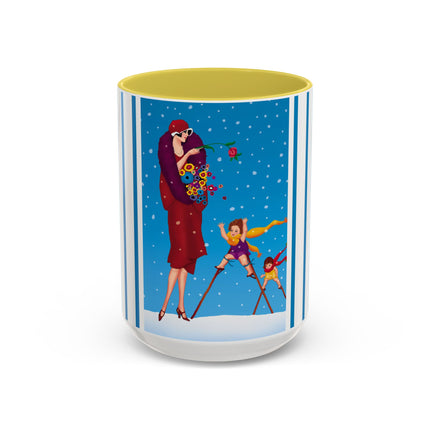 Snowfall & Couture Colorful Mugs (11oz, 15oz)