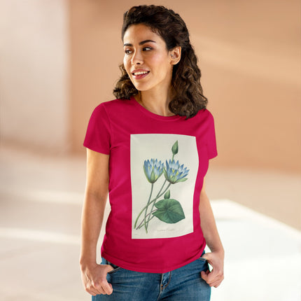 Choix des plus belles fleurs, Plate 055 by Pierre Joseph Redouté  Women's Midweight Cotton Tee