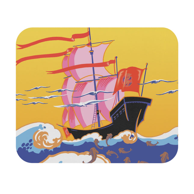 Golden Seas and Whimsical Dreams Mouse Pad, Rectangle