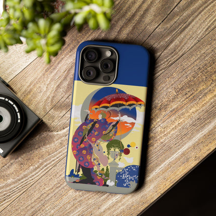 Parasol Sunset Geisha Phone Case – Elegant Twilight Grace