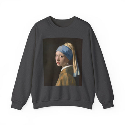 Girl with a Pearl Earring by Johannes Vermeer Heavy Blend™ Crewneck Sweatshirt