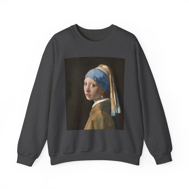 Girl with a Pearl Earring by Johannes Vermeer Heavy Blend™ Crewneck Sweatshirt