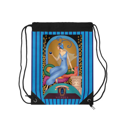 September & Sapphire Zodiac Drawstring Bag