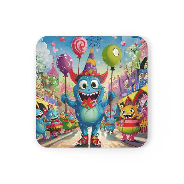 Monster Parade Madness Cork Back Coaster