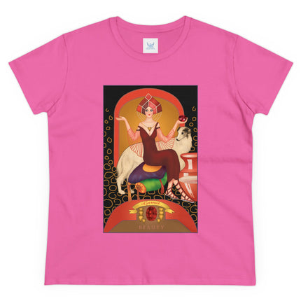 January & Garnet (from the Gem Series) by Sofia Chiostri Women's Midweight Cotton Tee