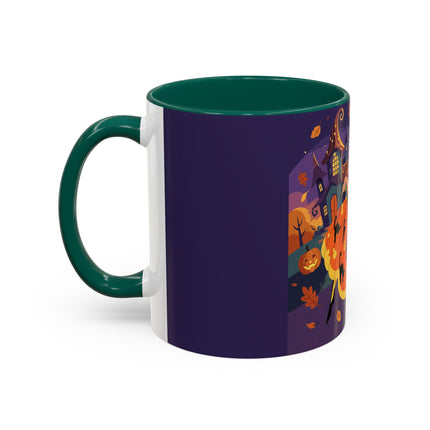🐈‍⬛🎃 The Black Cat Witch Of Pumpkin Manor Colorful Mug – Whimsical Halloween Charm
