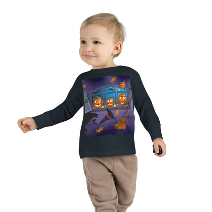 Whimsical Halloween Mischief Toddler Long Sleeve Tee