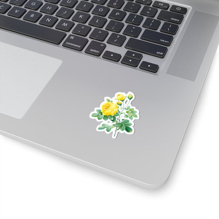 Yellow Rose Botanical Illustration by Pierre-Joseph Redouté Kiss-Cut Stickers (4 Sizes)