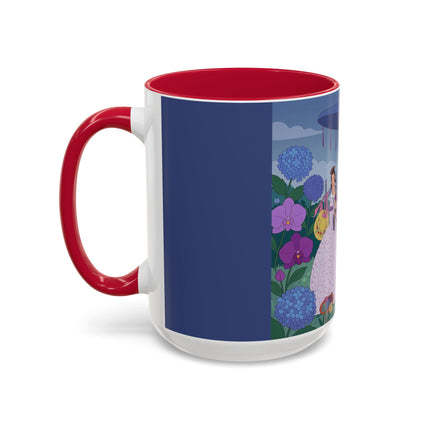 The Lady Of The Garden Tea Party Colorful Mugs – Art Deco Floral Elegance