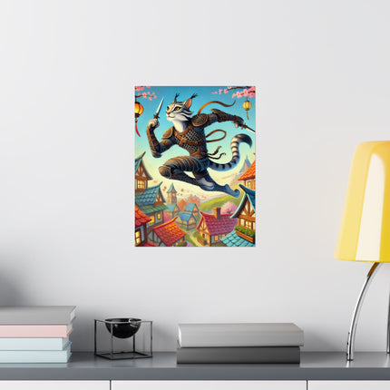 🌸🐾 Springbound Sentinel Matte Vertical Poster – Grace, Vigilance & Springtime Adventure