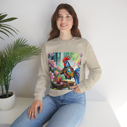 Cyberpunk Rooster Unisex Heavy Blend™ Crewneck Sweatshirt