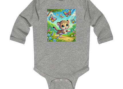 Butterfly Chase Leopard Cub Infant Long Sleeve Bodysuit