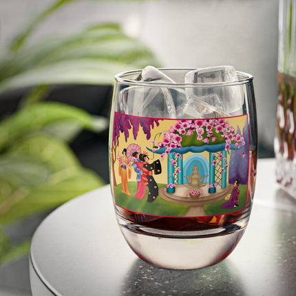 A Dance of Colors and Serenity by Carlo Chiostri Whiskey Glass