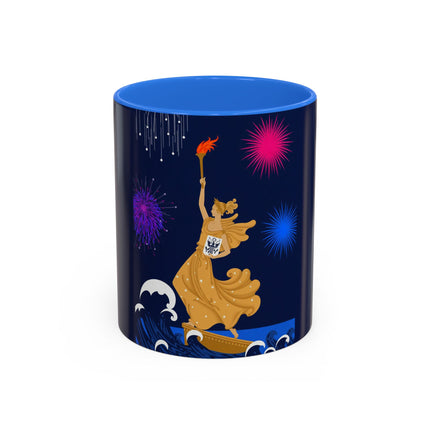 Liberty's Triumph Colorful Mugs – Art Deco Glory & Triumphant Spirit
