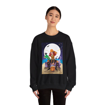 Moonlit Pirate Halloween Unisex Heavy Blend™ Crewneck Sweatshirt