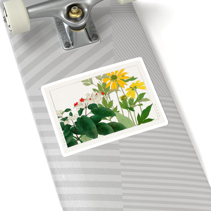 Clerodendrum & Rudbeckia by Tanigami Kônan Kiss-Cut Stickers (4 Sizes)