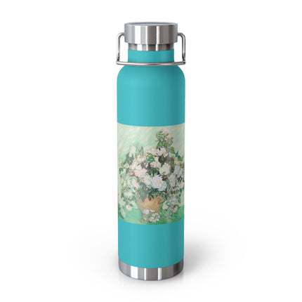 Roses by Vincent Van Gogh Copper Vacuum Insulated Bottle, 22oz