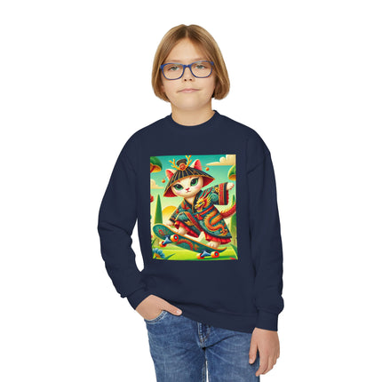 Dragon Dance on Wheels Youth Crewneck Sweatshirt – Energy, Style & Fearless Creativity